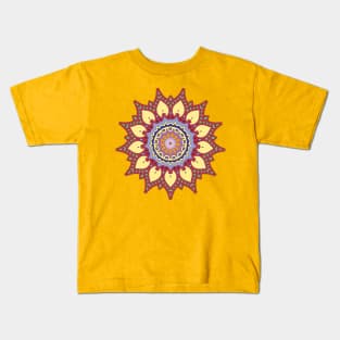 Trendy prehistoric Mandala art floral and Classical repeated pattern Kids T-Shirt